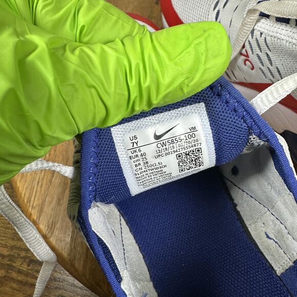 Nike Air Max 270 Shoes Womens Size 8.5 White Red CW5855-100 Athletic Sneakers - Picture 8 of 8